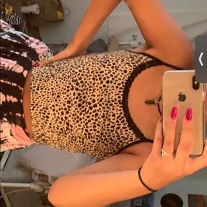 brandy melville cheeta top